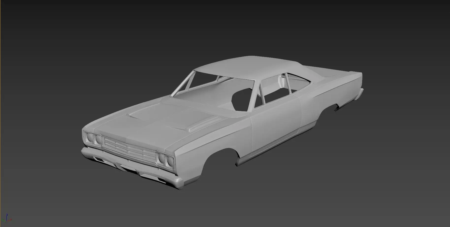 Plymouth Road Runner 1969 3D print model_0