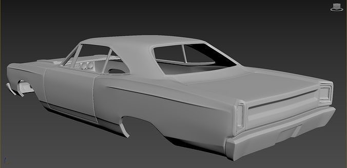 Plymouth Road Runner 1969 3D print model 6