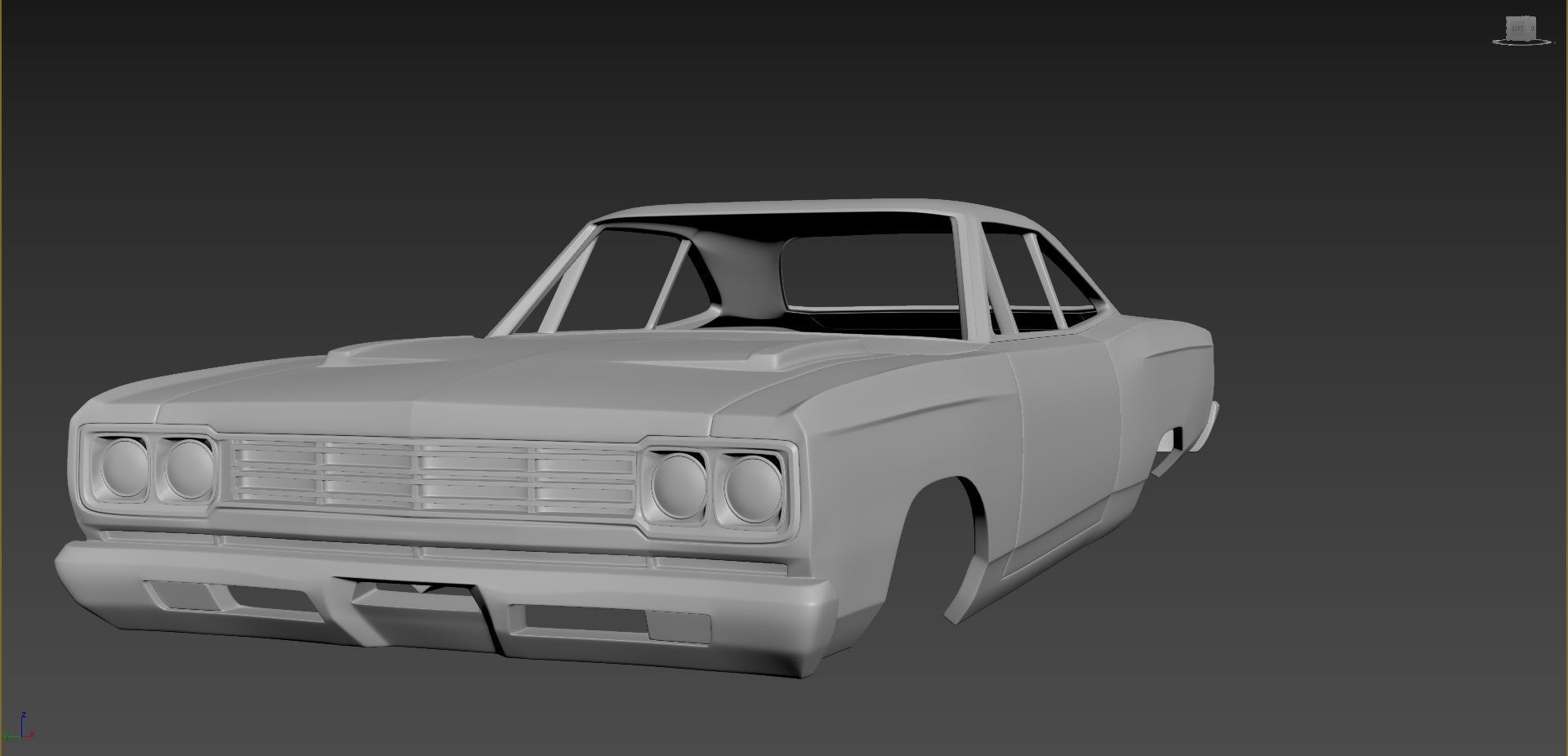 Plymouth Road Runner 1969 3D print model_2