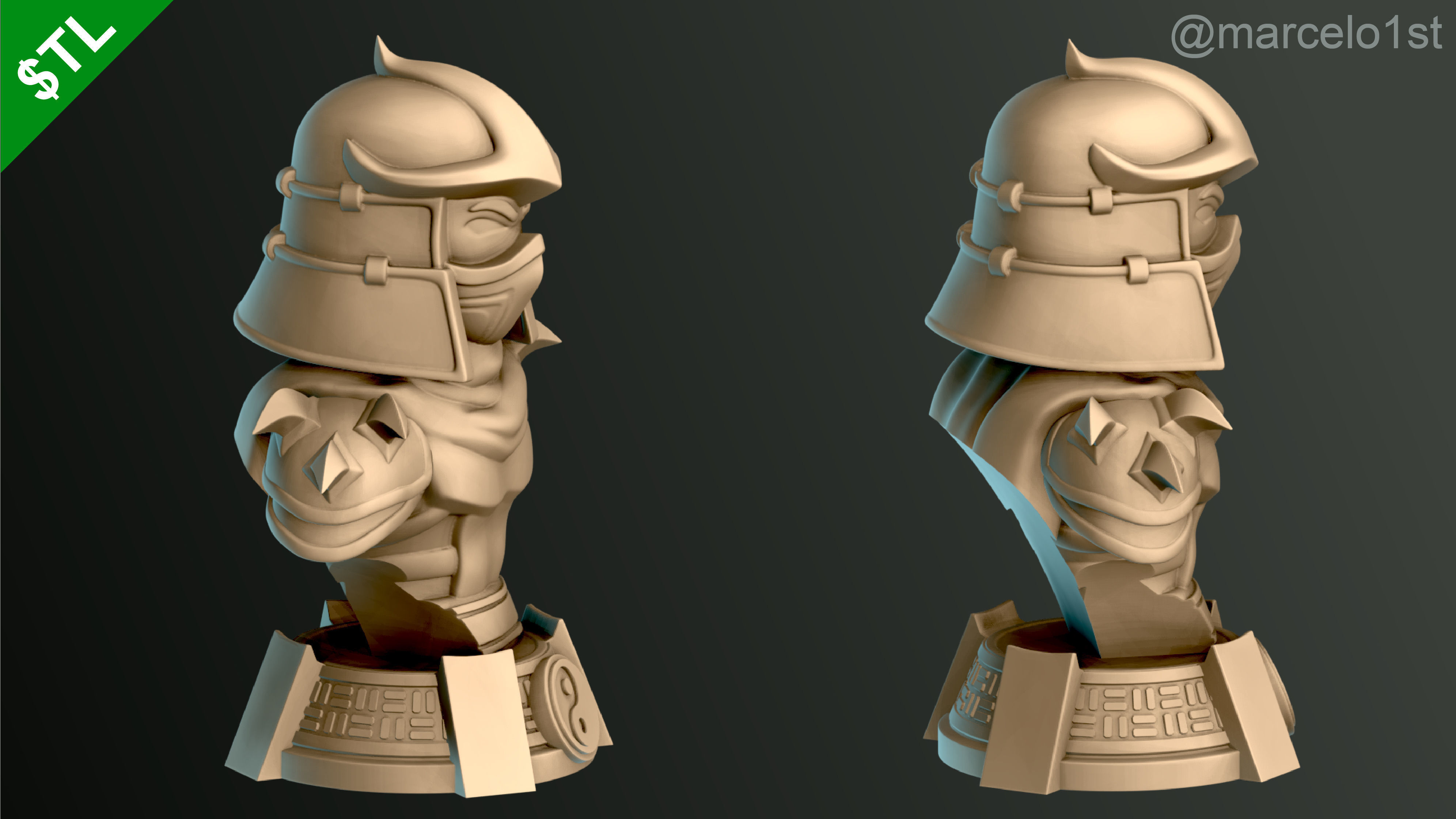 Shredder - Bebop - Rocksteady - Foot Ninja Busts - FDM 3D print model_5