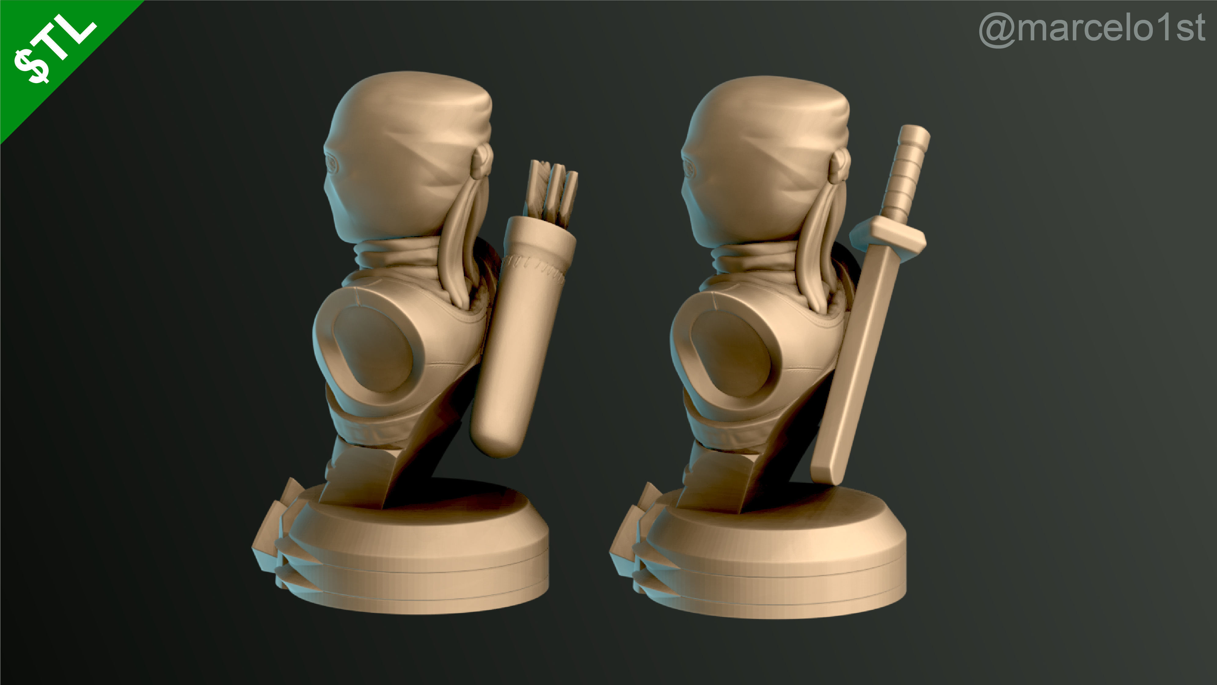 Shredder - Bebop - Rocksteady - Foot Ninja Busts - FDM 3D print model_26