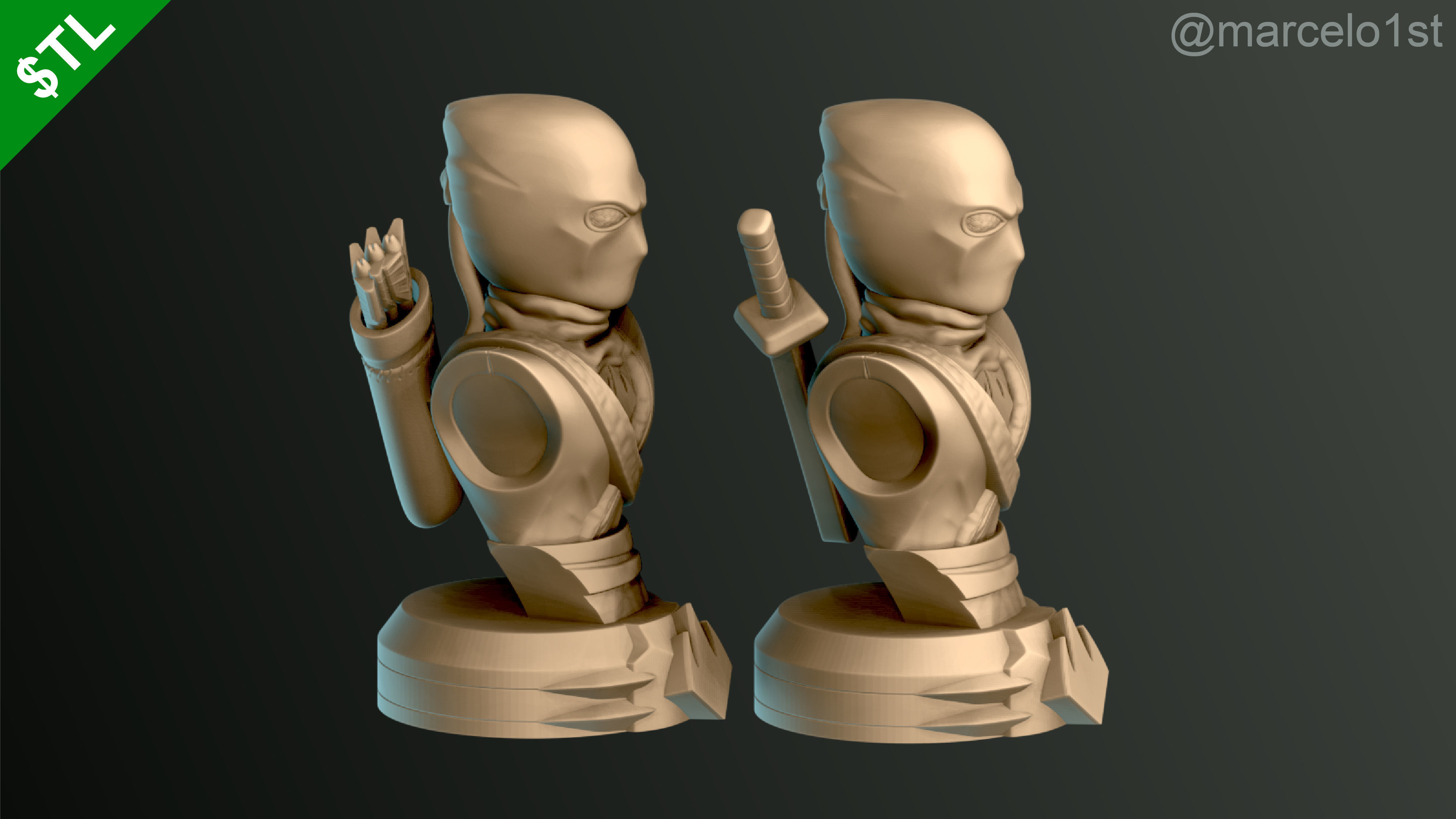 Shredder - Bebop - Rocksteady - Foot Ninja Busts - FDM 3D print model_21