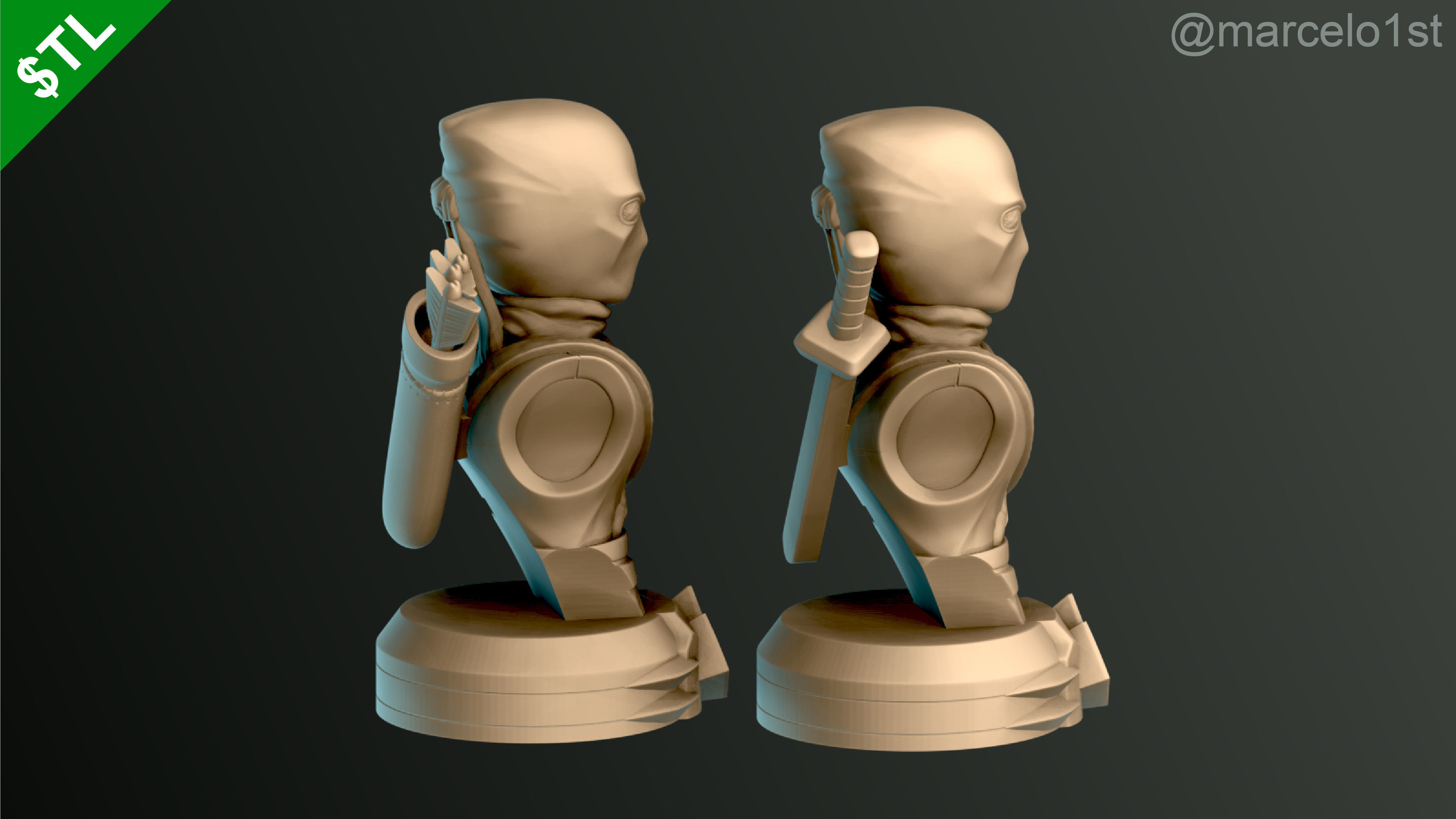 Shredder - Bebop - Rocksteady - Foot Ninja Busts - FDM 3D print model_22