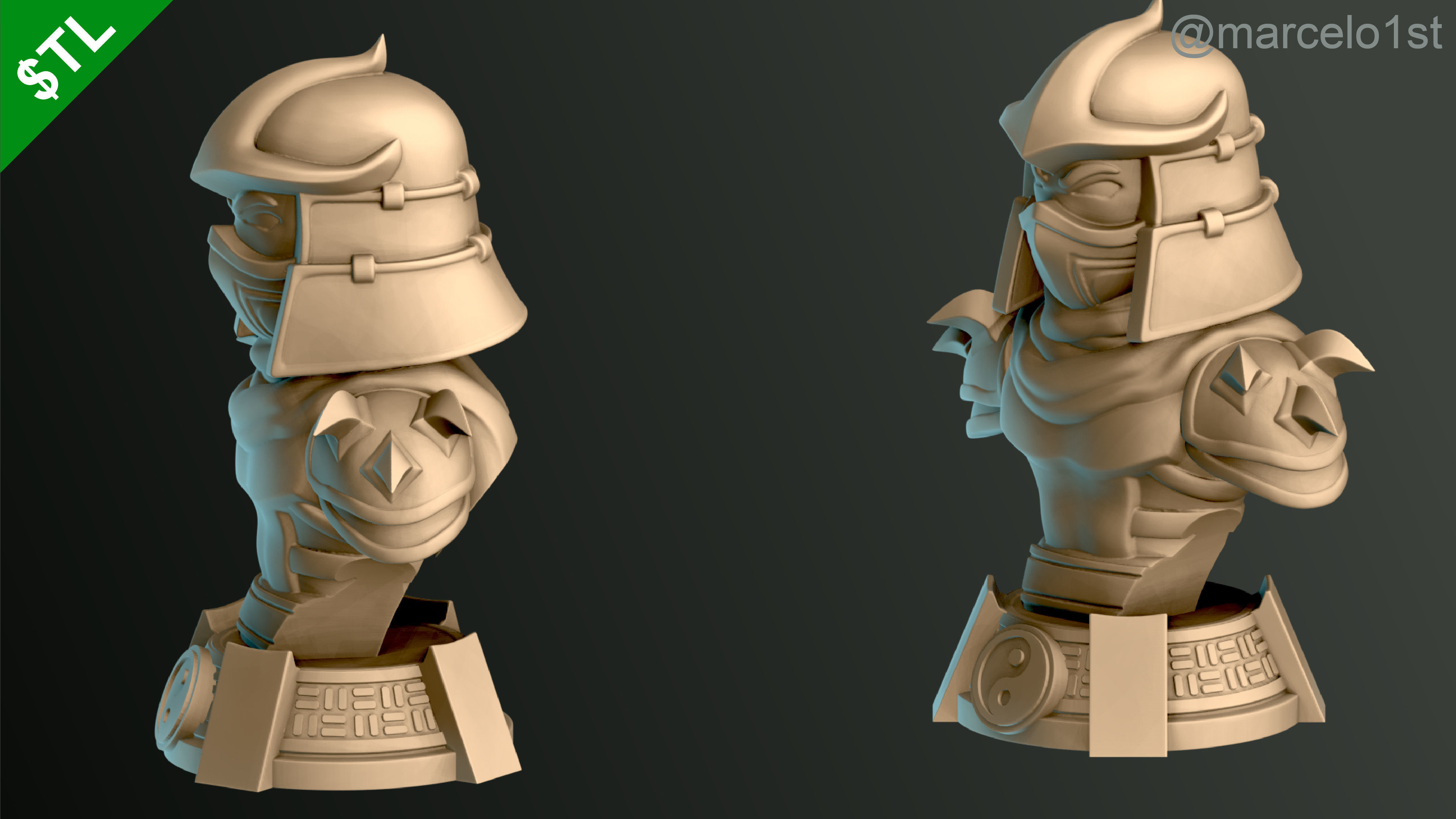 Shredder - Bebop - Rocksteady - Foot Ninja Busts - FDM 3D print model_8