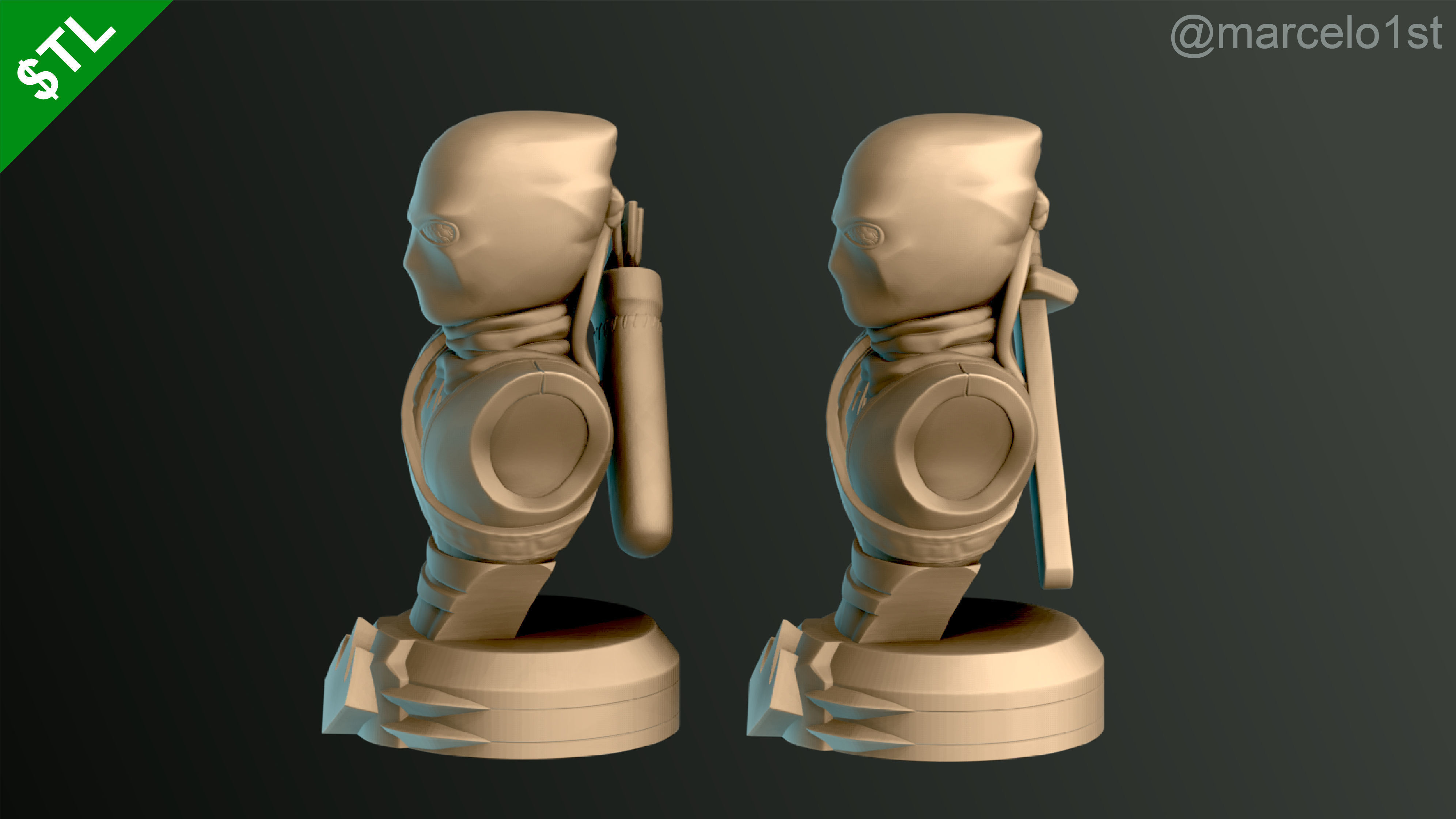 Shredder - Bebop - Rocksteady - Foot Ninja Busts - FDM 3D print model_27