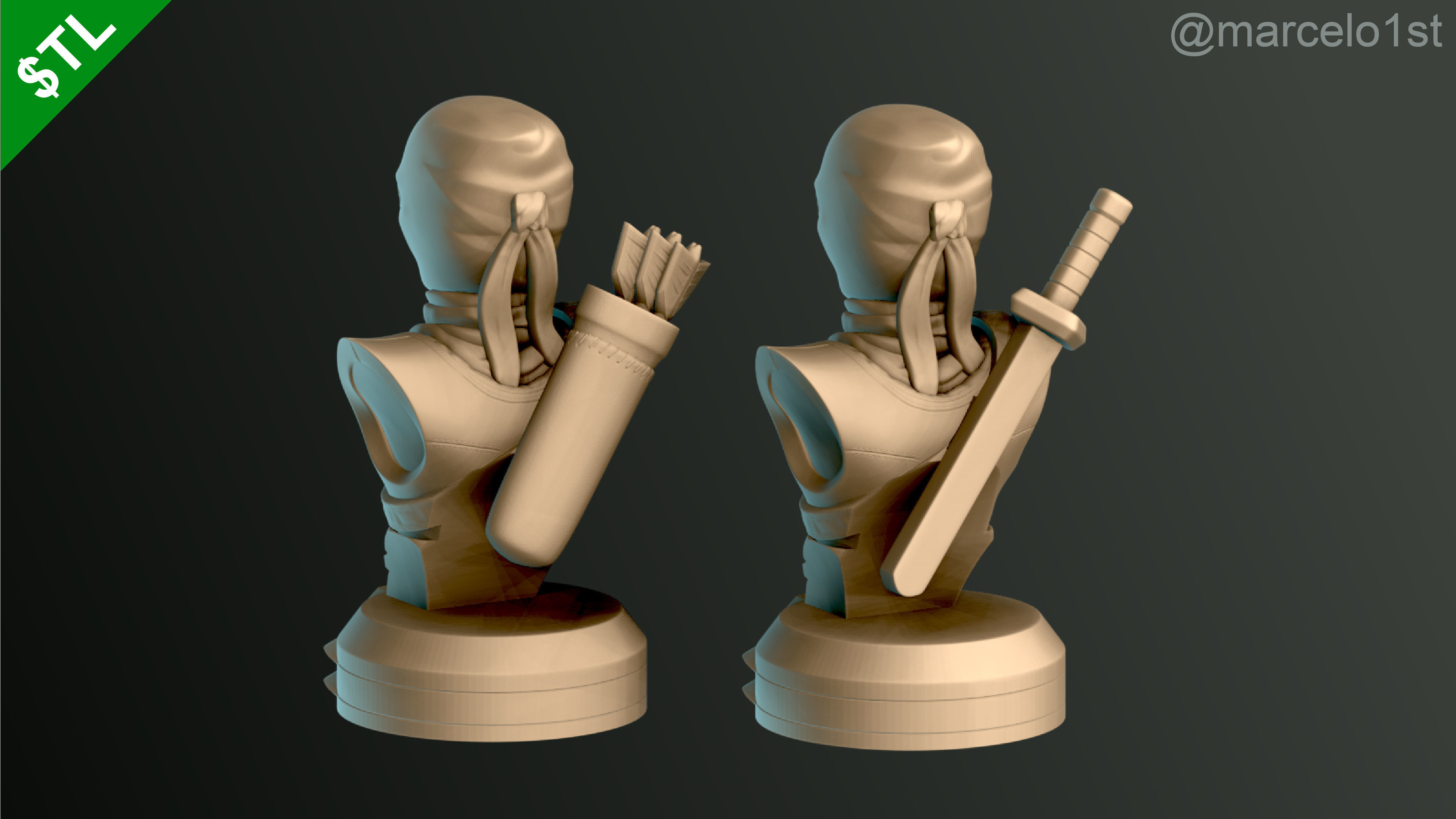 Shredder - Bebop - Rocksteady - Foot Ninja Busts - FDM 3D print model_25