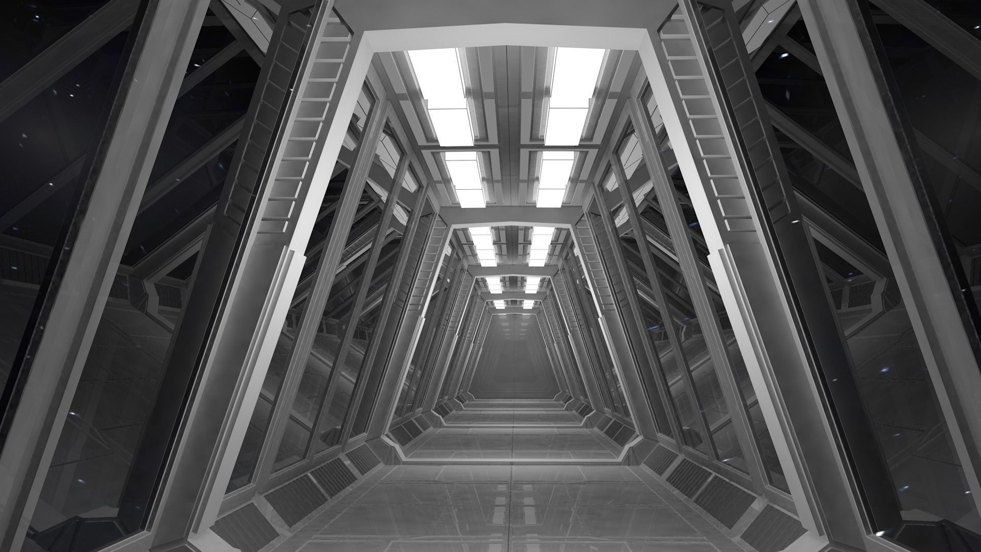 Sci Fi Corridor 3D model_1