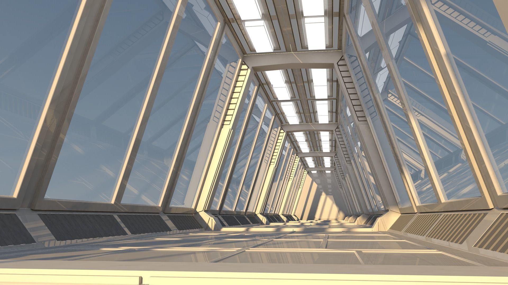 Sci Fi Corridor 3D model_3