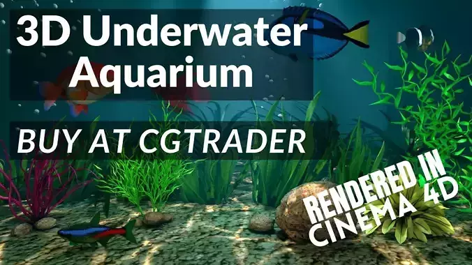 3D Underwater Fish Aquarium 3D model