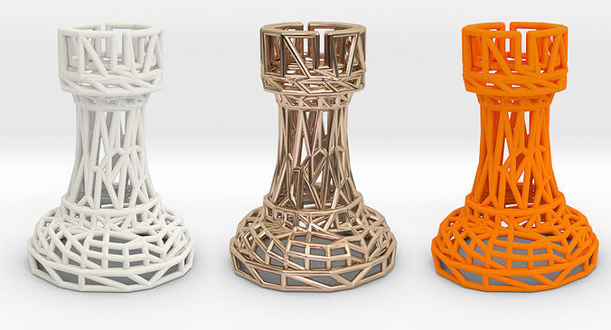 Rook Chess piece 3D print model