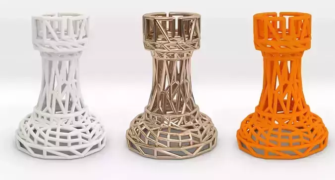 Rook Chess piece 3D print model