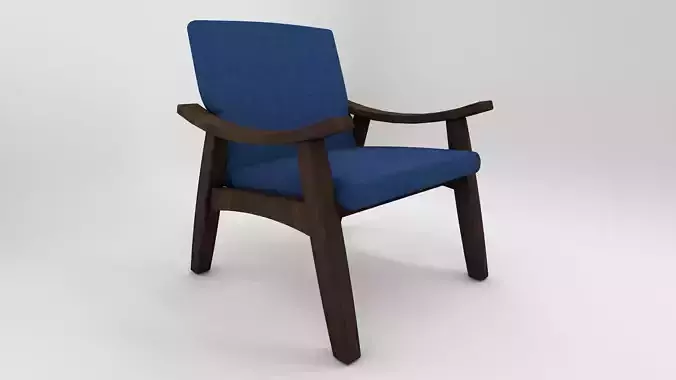 CHAIR with wooden frame and fabric