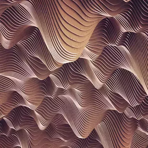 Parametric wood Hall ceiling n2 