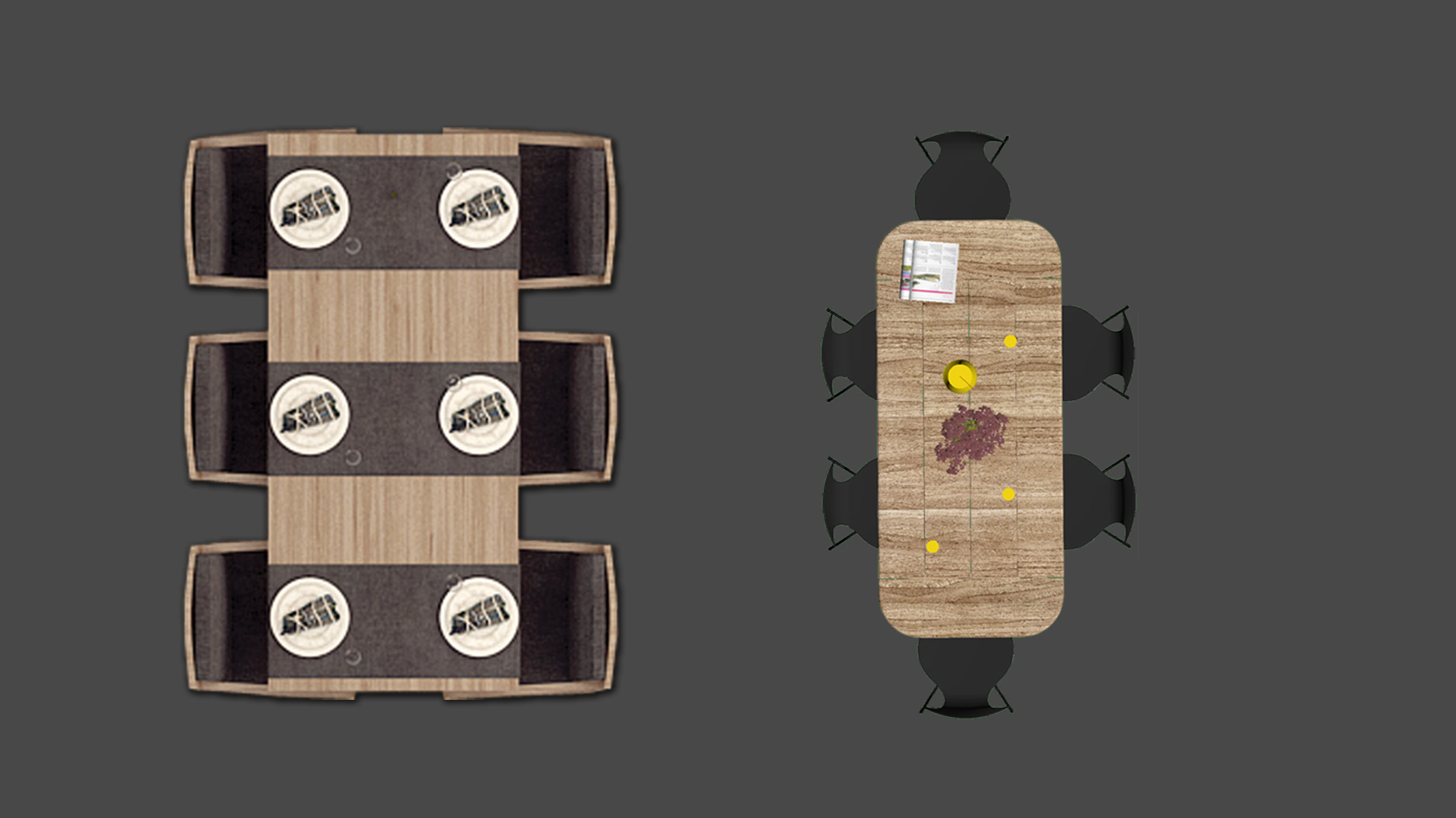FLOOR PLAN 2d furniture top view PSD realistic Vol-2 3D model_10