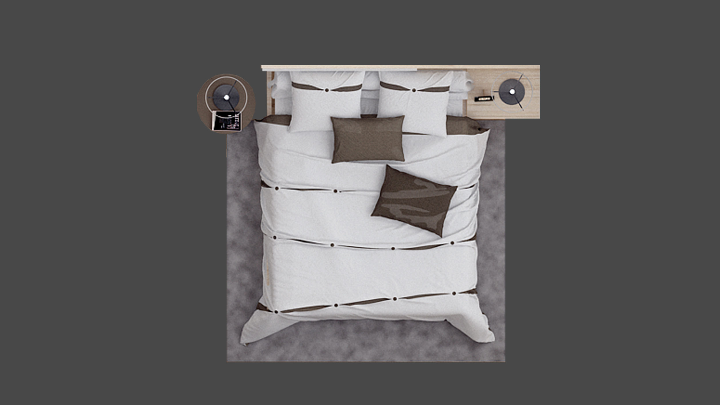 FLOOR PLAN 2d furniture top view PSD realistic Vol-2 3D model_11