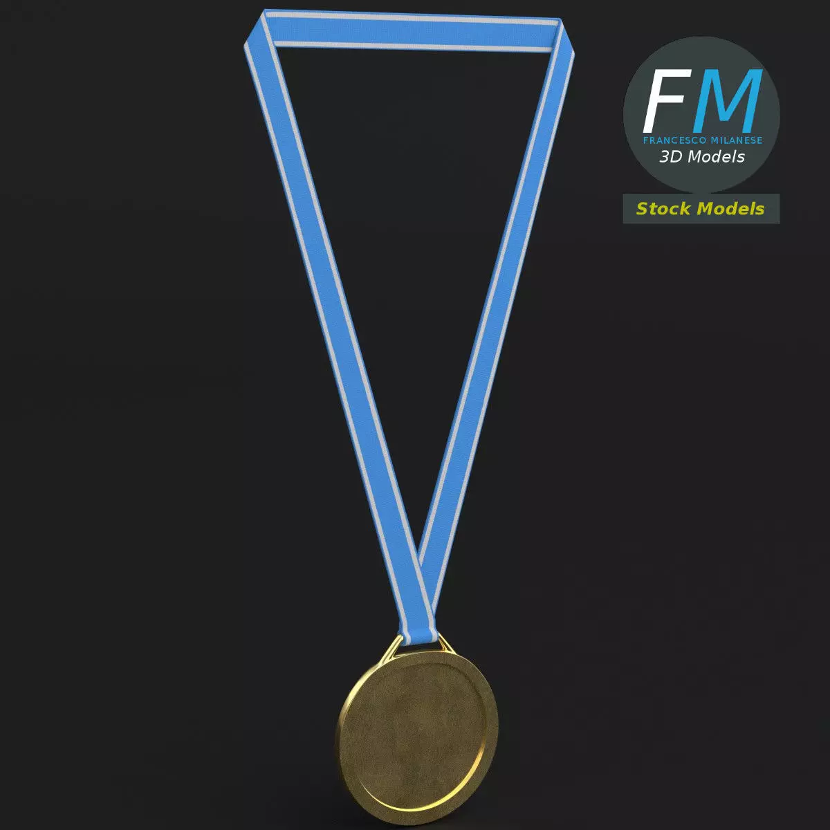 Sport medal 3D model_0