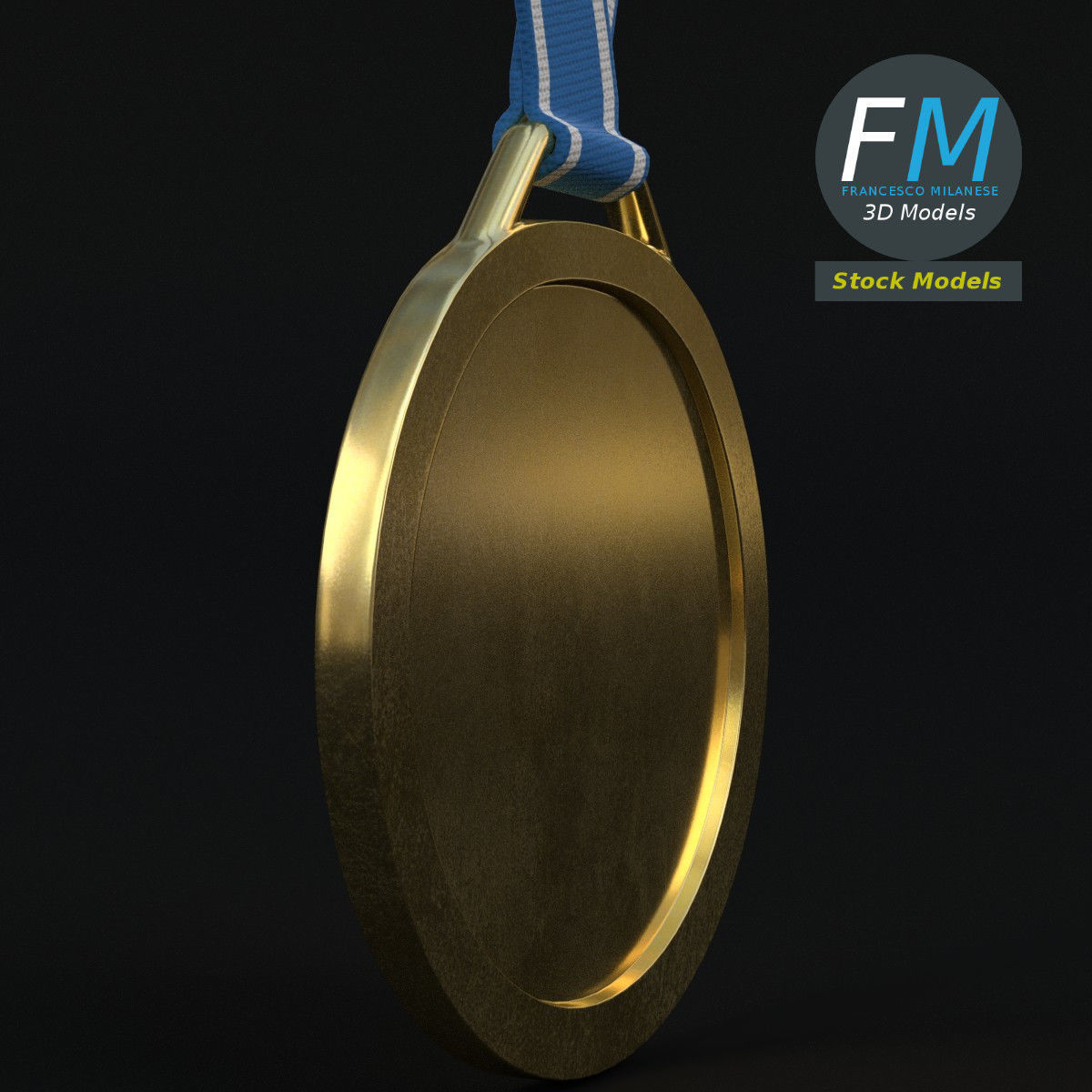 Sport medal 3D model_4