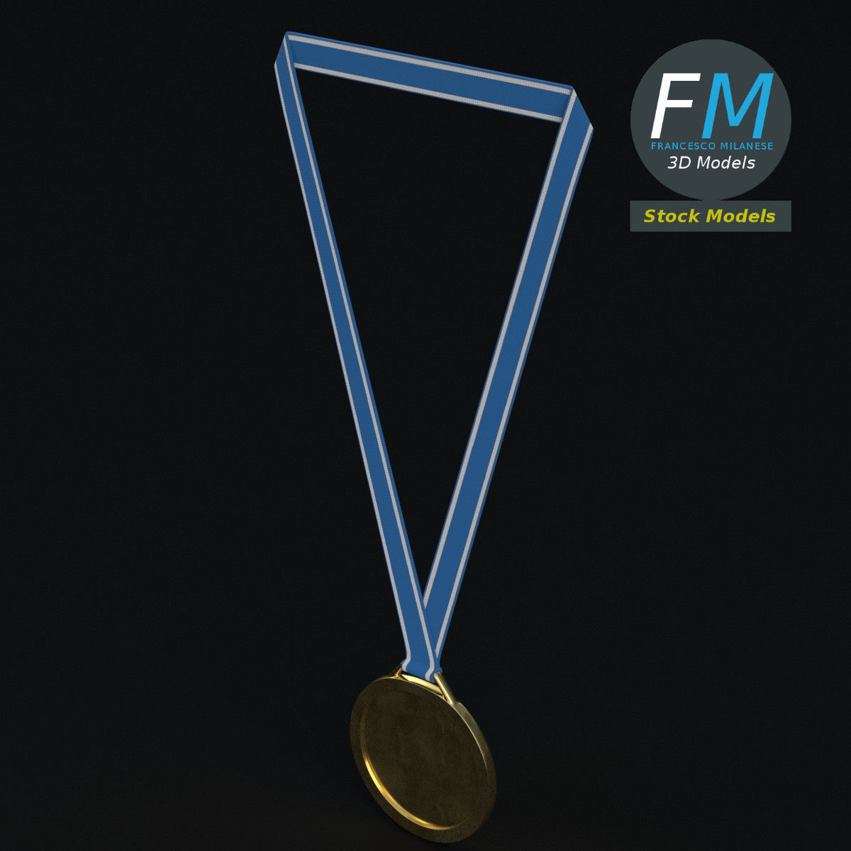 Sport medal 3D model_2
