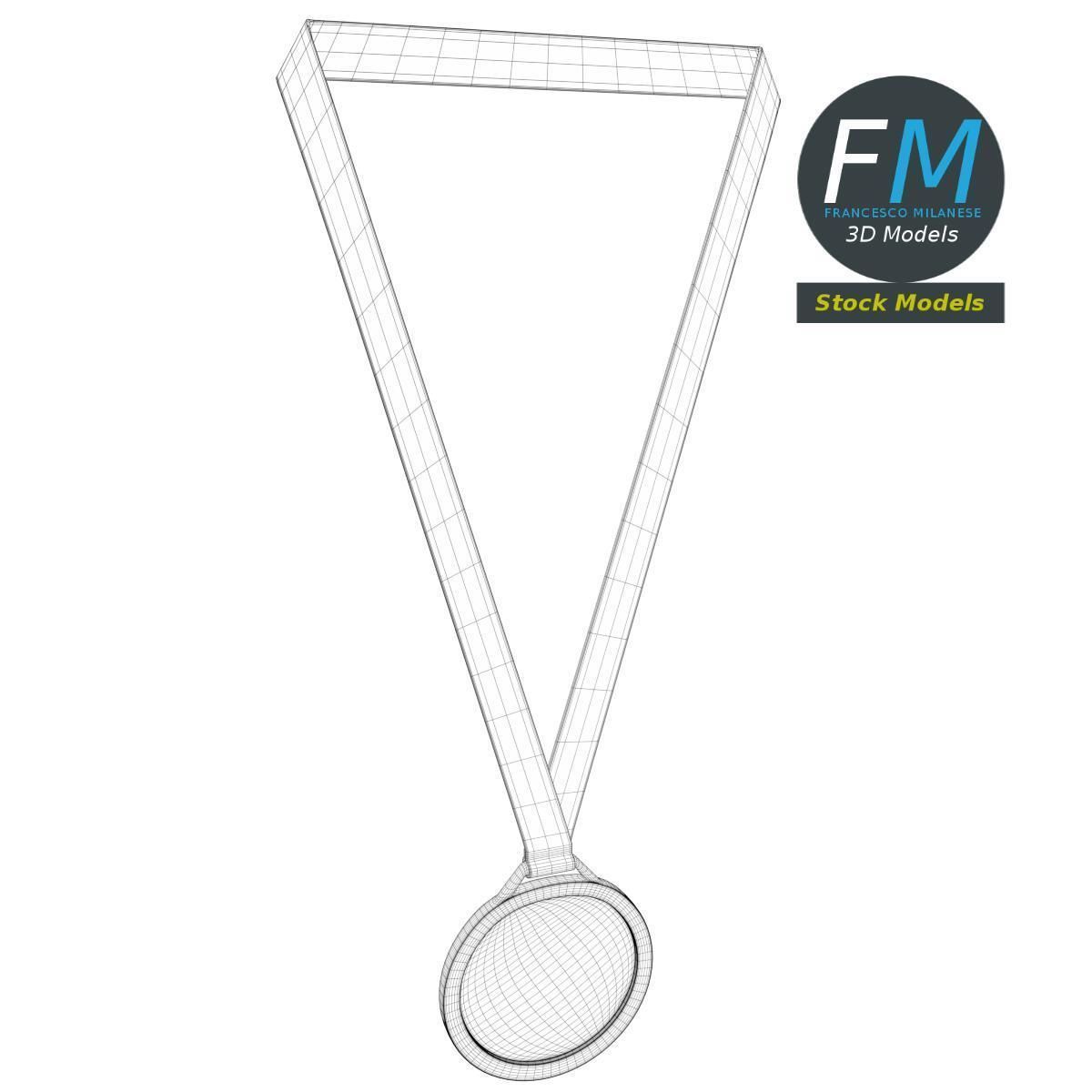 Sport medal 3D model_7