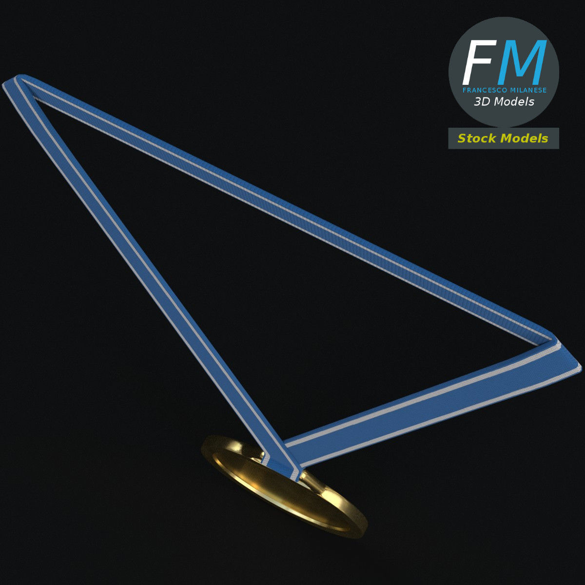 Sport medal 3D model_6