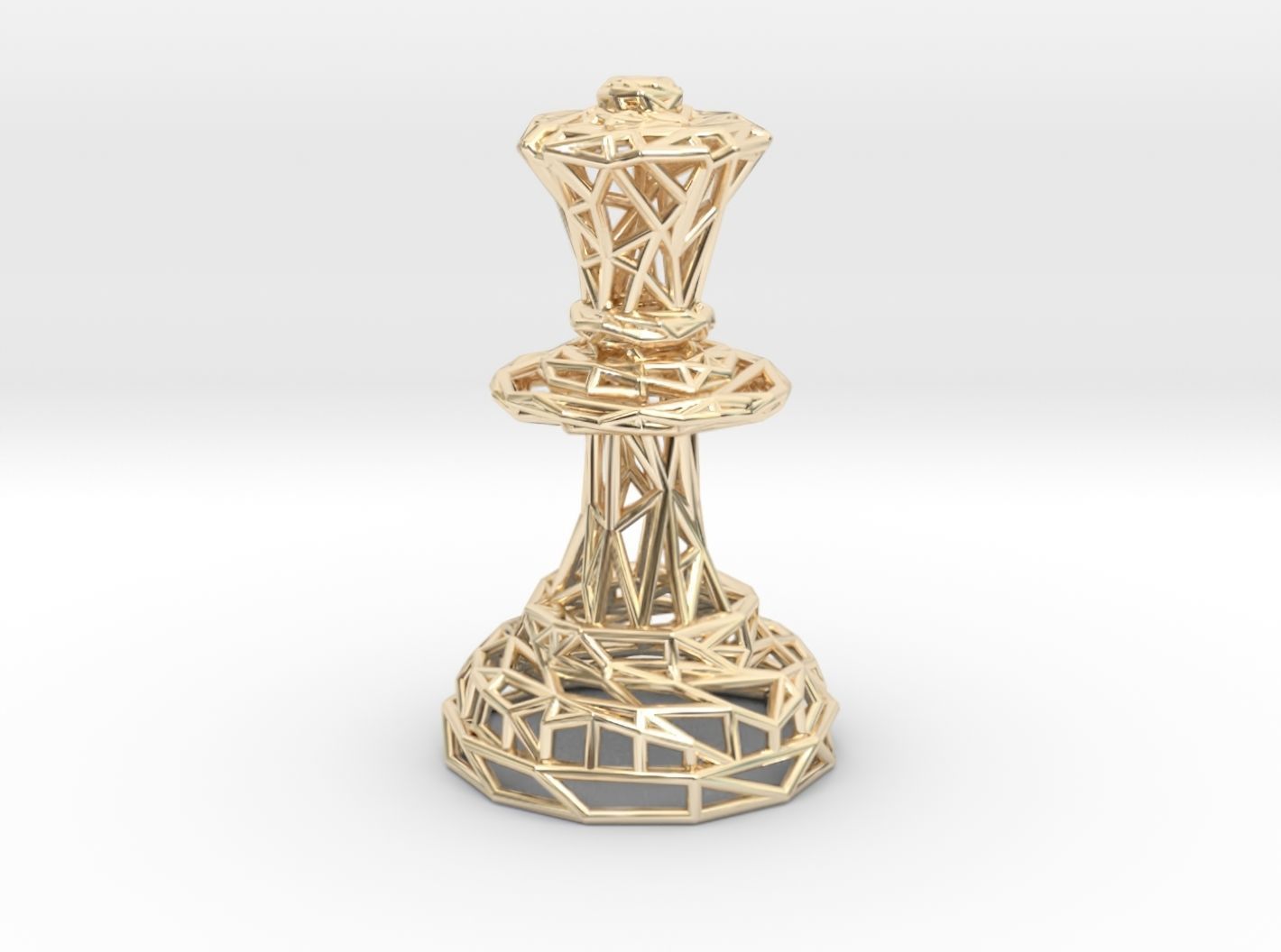 Queen chess piece 3D print model_38