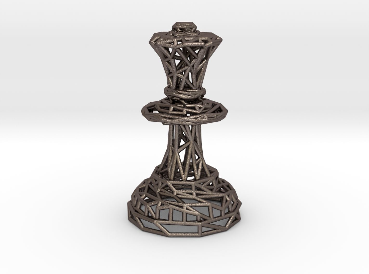 Queen chess piece 3D print model_30