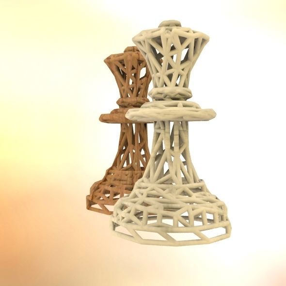 Queen chess piece 3D print model_54