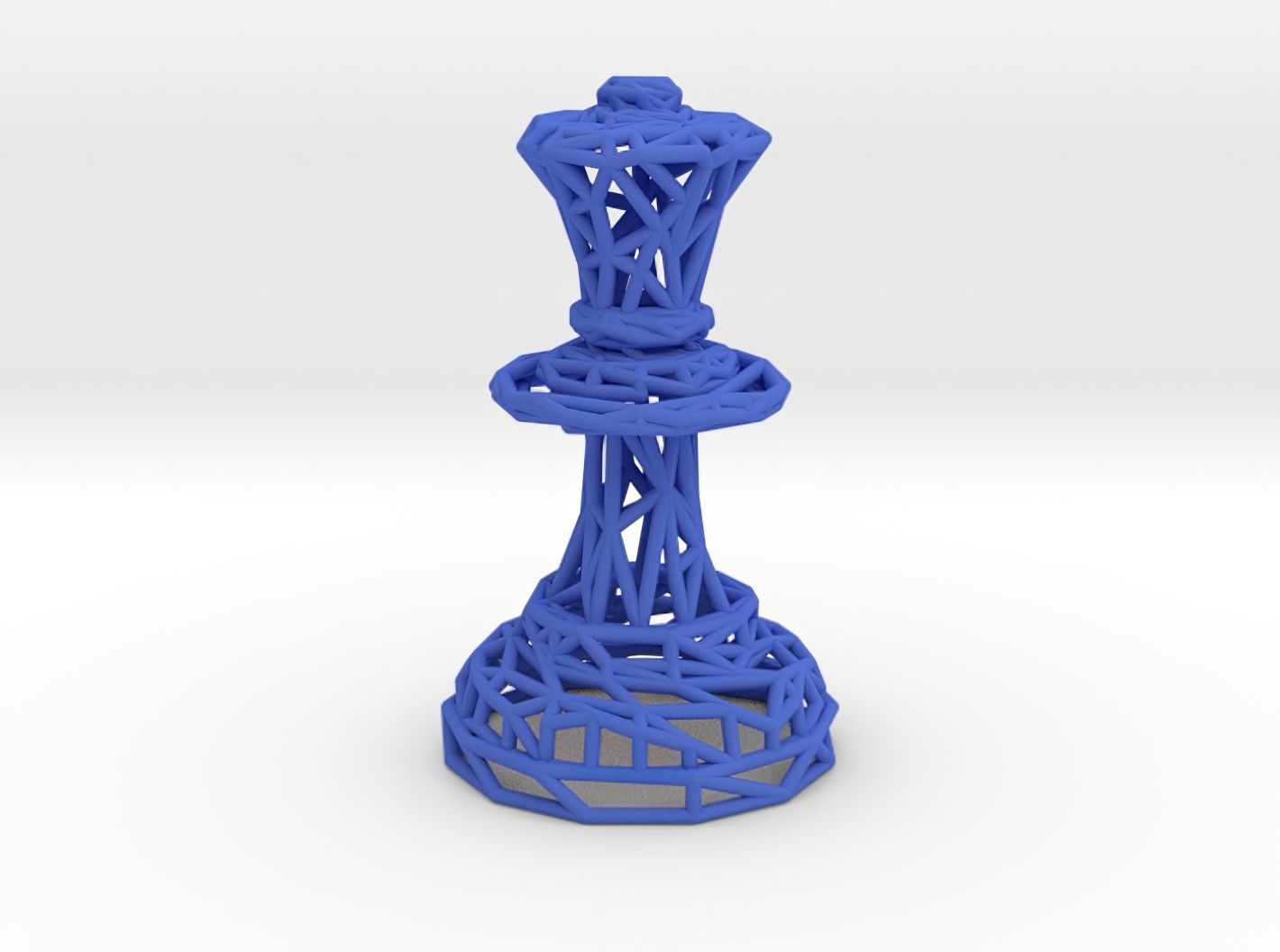 Queen chess piece 3D print model_25