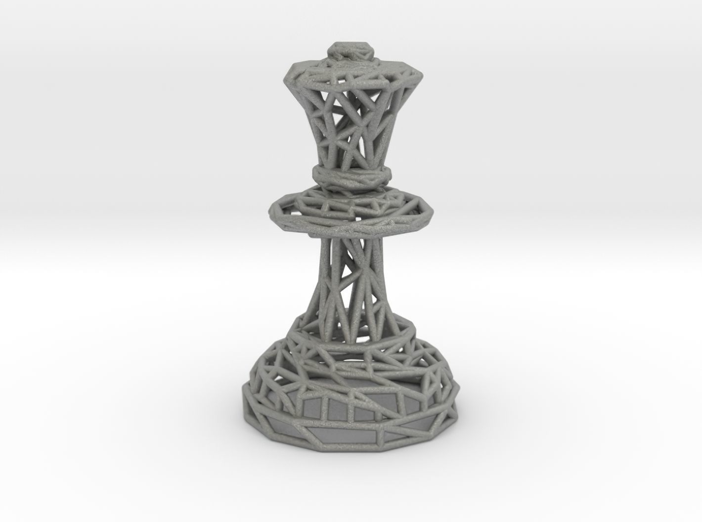 Queen chess piece 3D print model_39