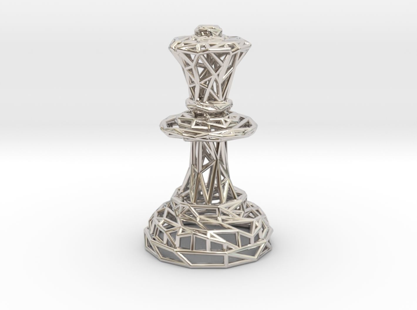 Queen chess piece 3D print model_36