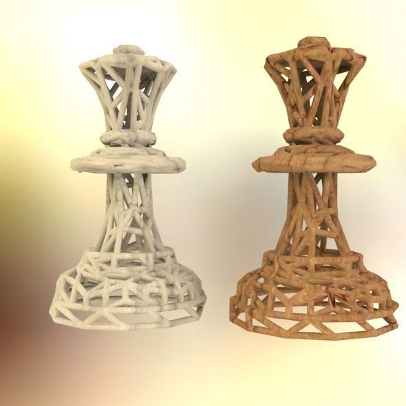 Queen chess piece 3D print model_46