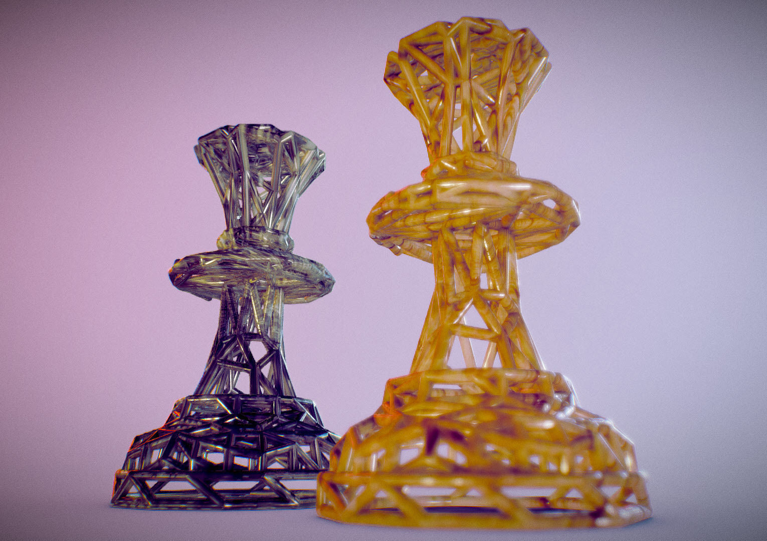 Queen chess piece 3D print model_34