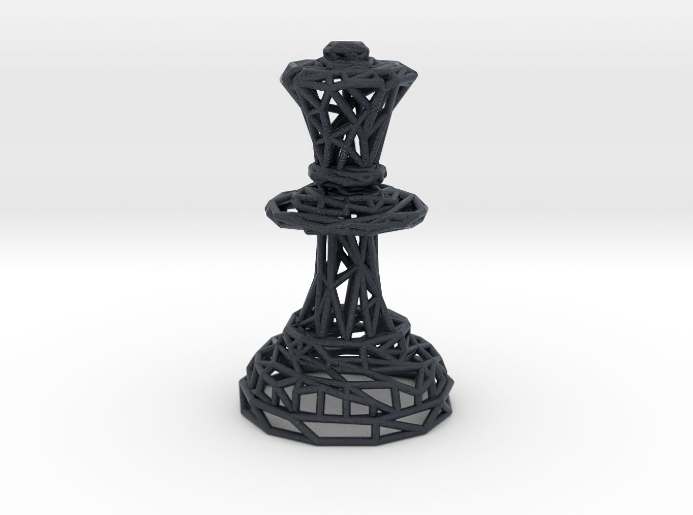 Queen chess piece 3D print model_40