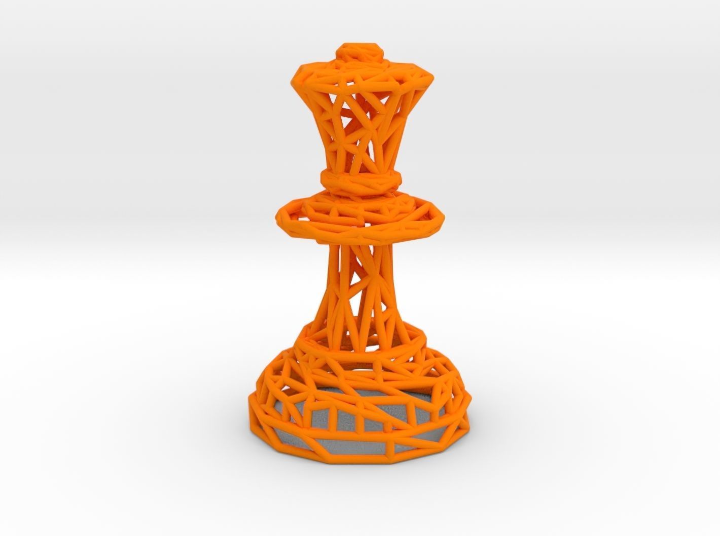 Queen chess piece 3D print model_28