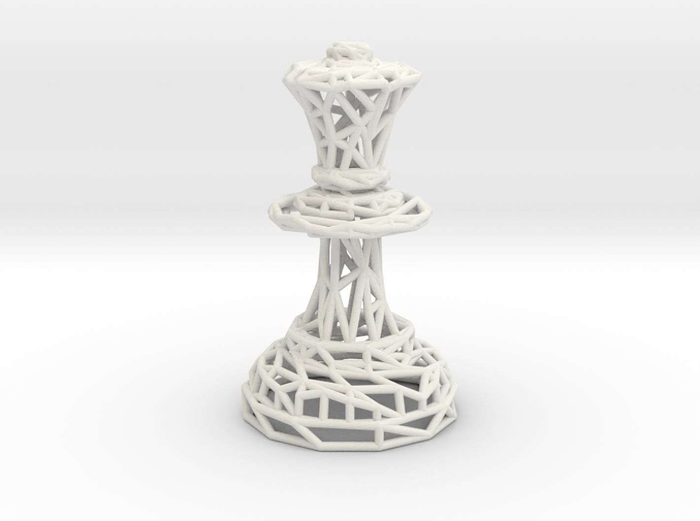 Queen chess piece 3D print model_21