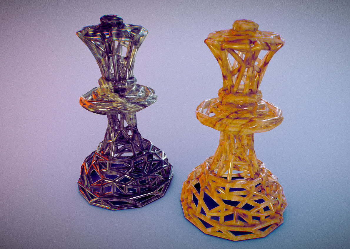 Queen chess piece 3D print model_10