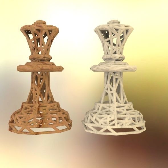 Queen chess piece 3D print model_59