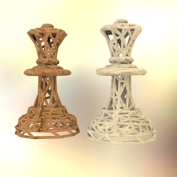 Queen chess piece 3D print model_58