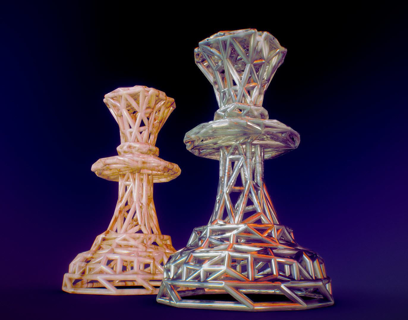 Queen chess piece 3D print model_42