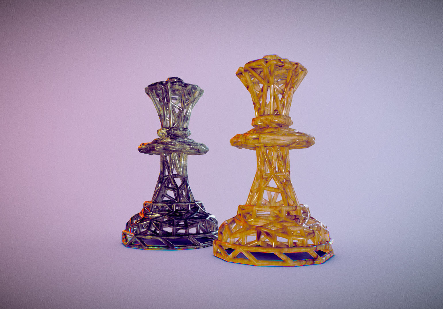 Queen chess piece 3D print model_23