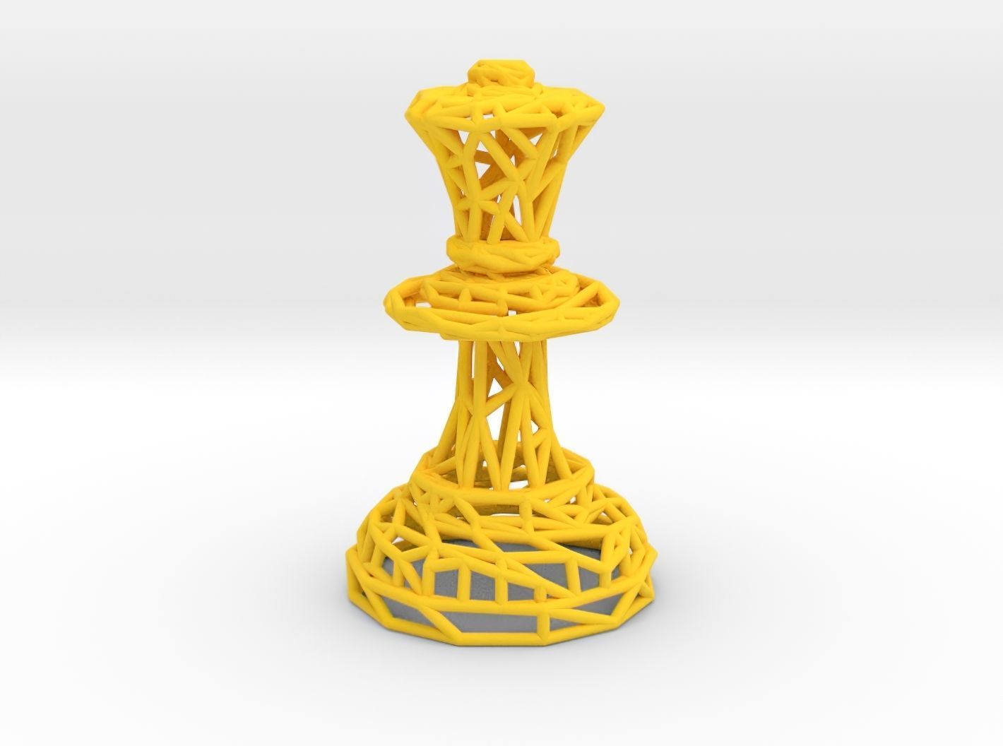 Queen chess piece 3D print model_26