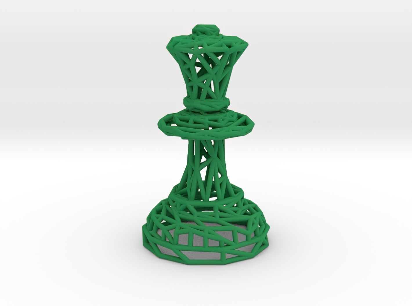 Queen chess piece 3D print model_27