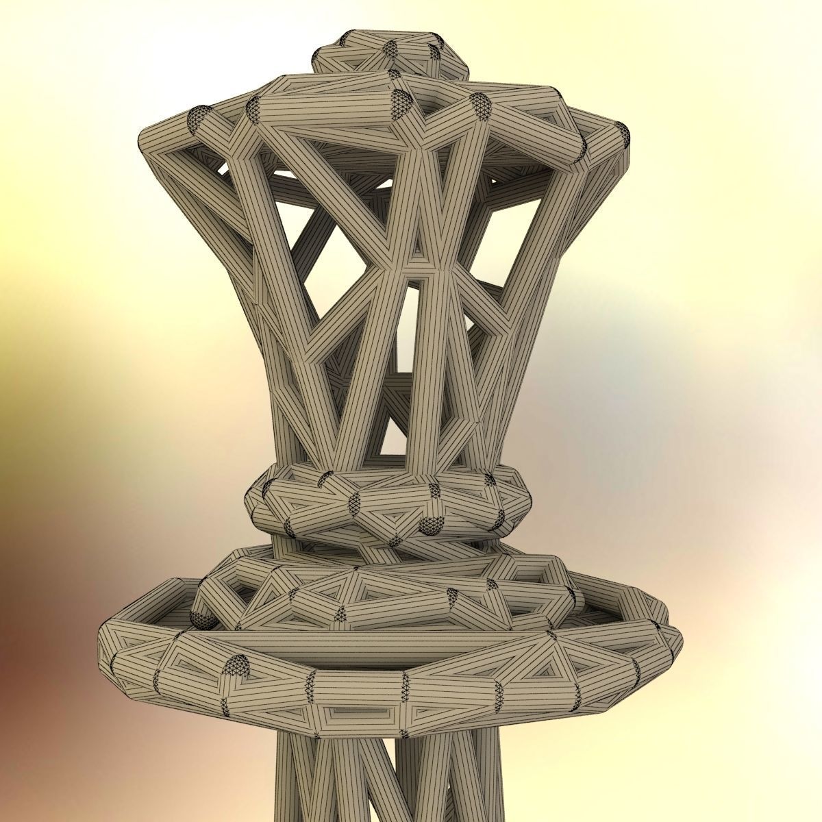 Queen chess piece 3D print model_14