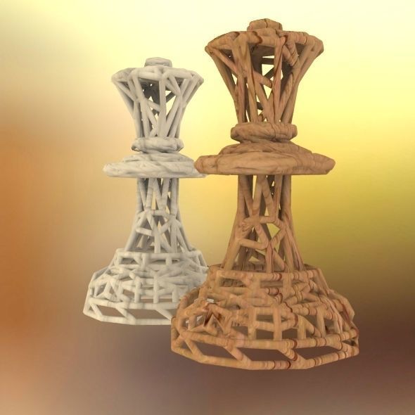 Queen chess piece 3D print model_67