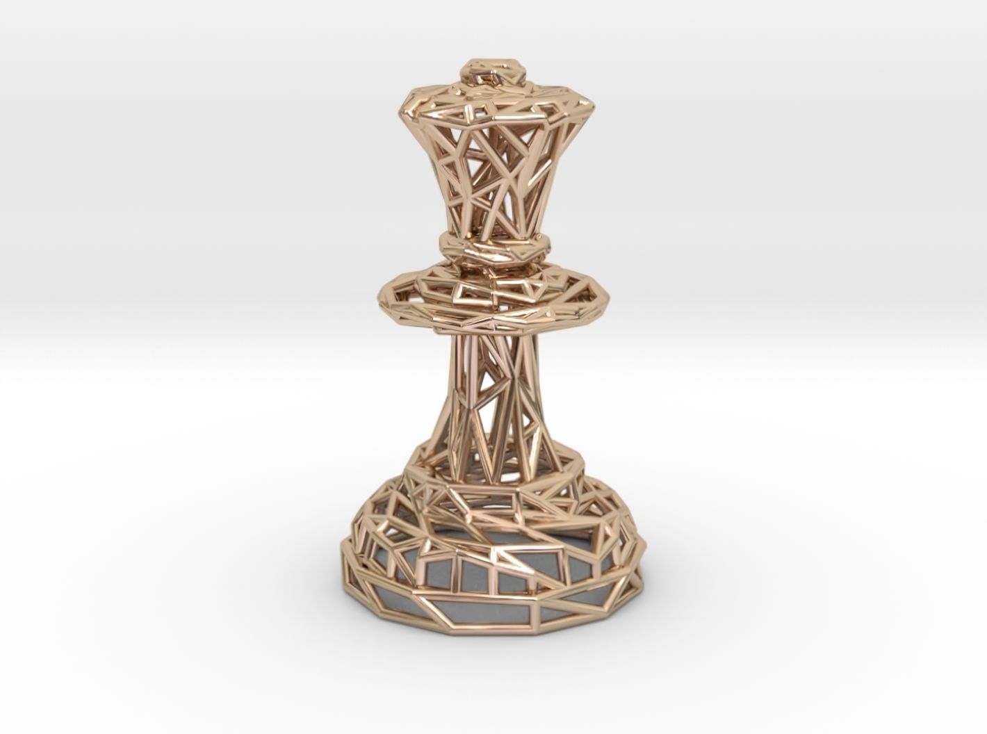 Queen chess piece 3D print model_37