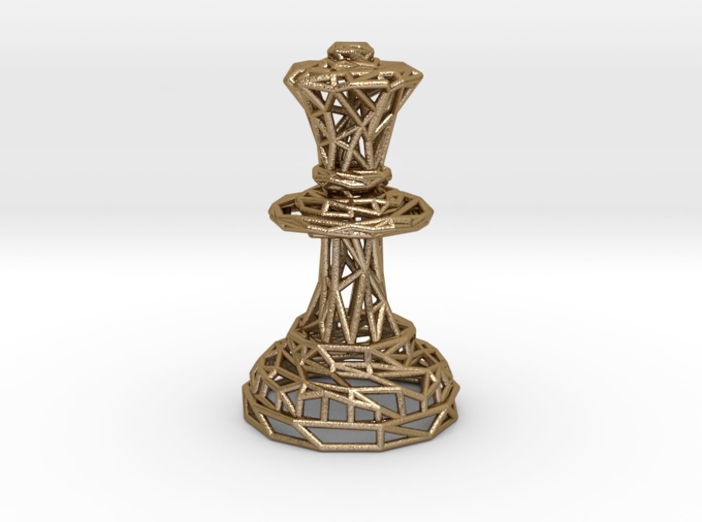 Queen chess piece 3D print model_31