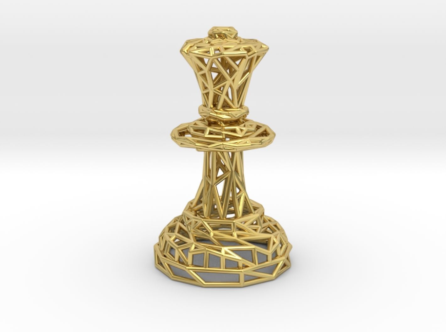 Queen chess piece 3D print model_35
