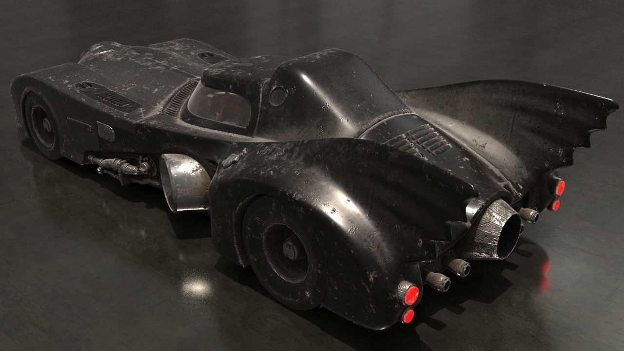 Batmobile 1989 High-Quality PBR Subdiv Renderable Low-poly 3D model_9