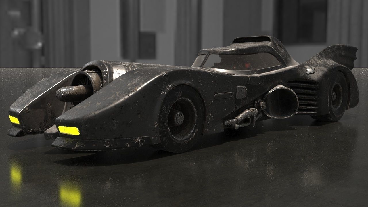 Batmobile 1989 High-Quality PBR Subdiv Renderable Low-poly 3D model_12