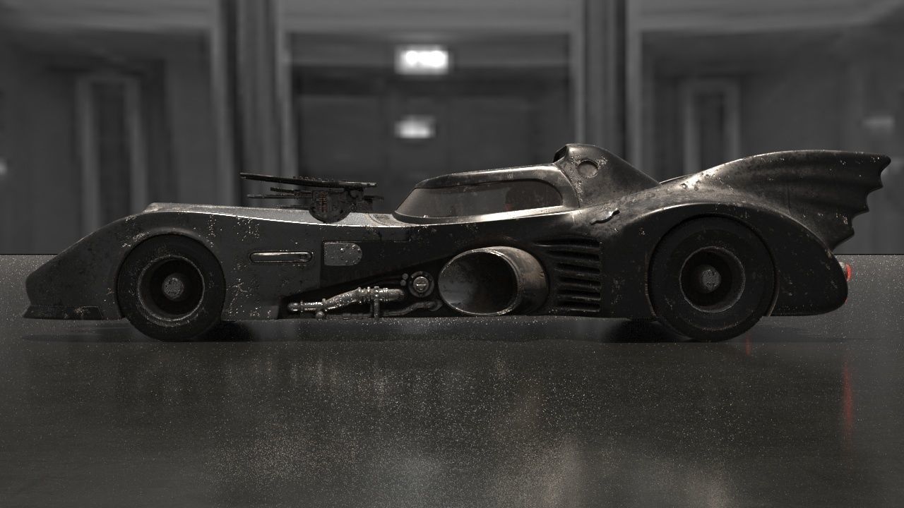 Batmobile 1989 High-Quality PBR Subdiv Renderable Low-poly 3D model_10